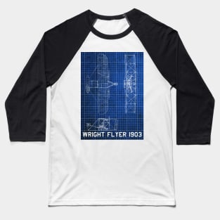 Blueprint of Wright  Flyer 1903 Baseball T-Shirt